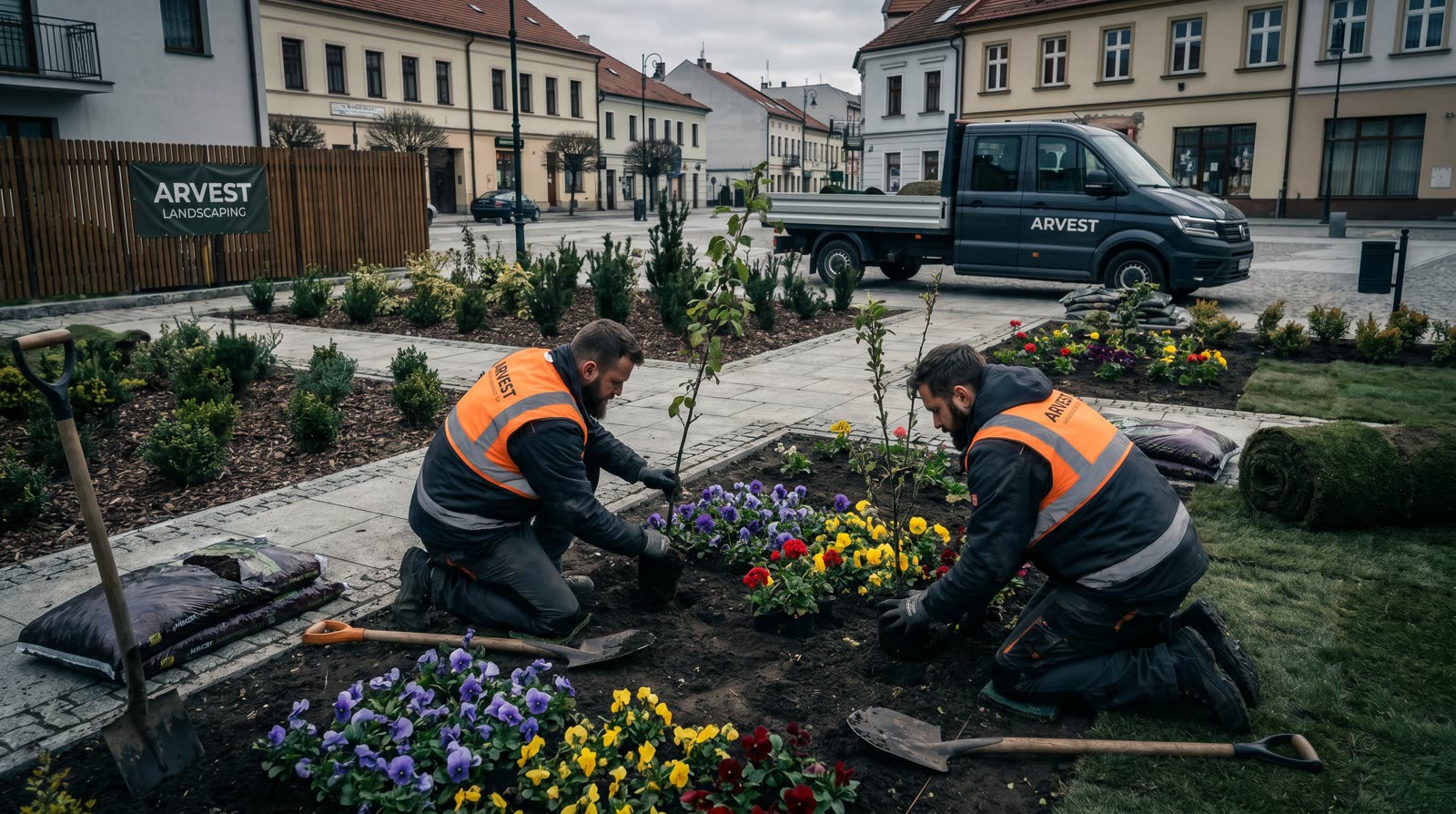 Посадка дерев, кущів і квітів